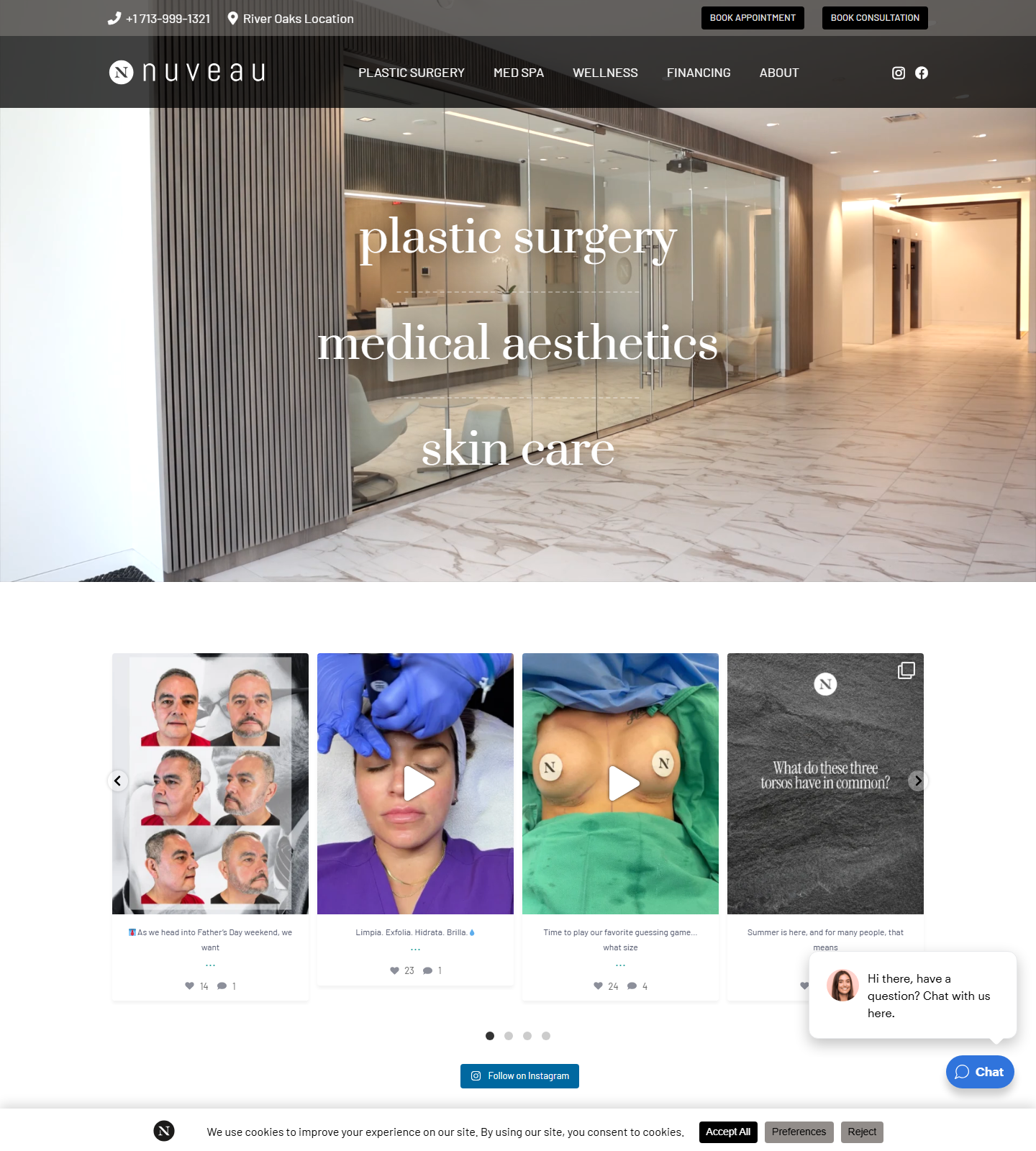 Nuveau Plastic Surgery & Medical Aesthetics / Edward I. Lee MD, FACS — Nuveau Plastic Surgery & Medical Aesthetics / Edward I. Lee MD, FACS website homepage (Houston, TX plastic & cosmetic surgery)