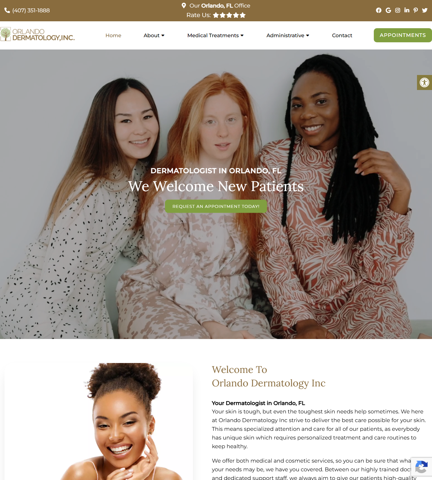 Orlando Dermatology — Orlando Dermatology website homepage (Orlando, FL)