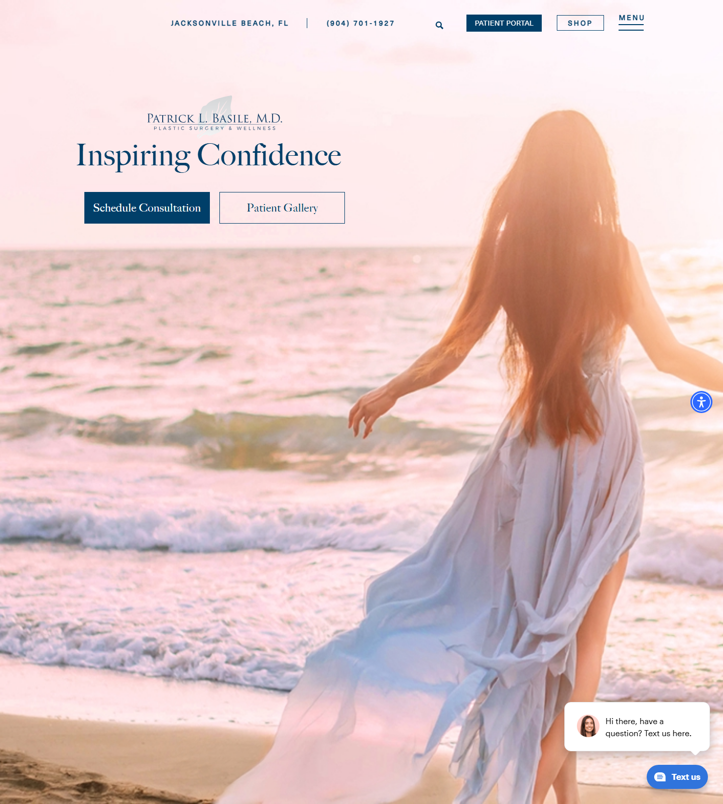 Patrick L. Basile, M.D. Plastic Surgery & Wellness — Patrick L. Basile, M.D. Plastic Surgery & Wellness website homepage (Jacksonville Beach, FL)