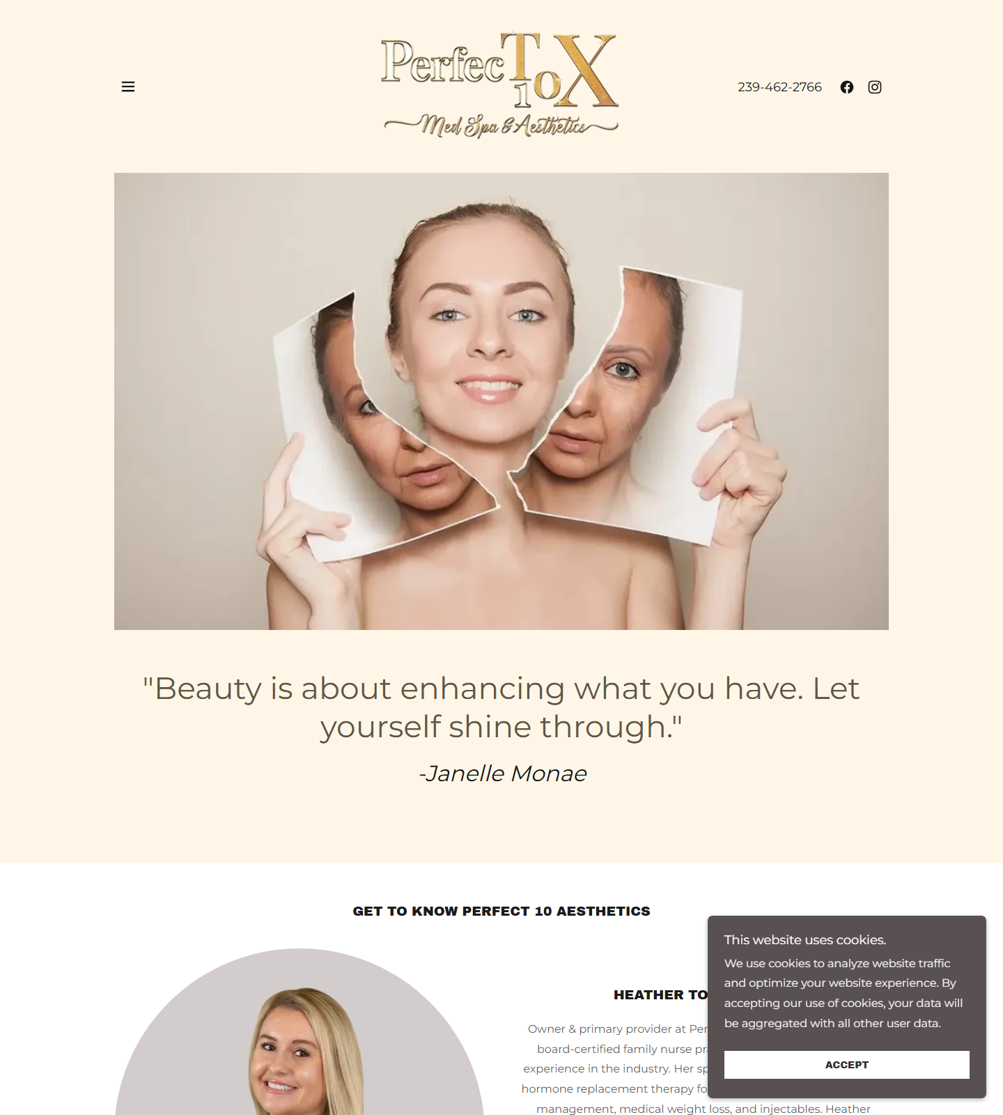 Perfect 10 Aesthetics — Perfect 10 Aesthetics website homepage (Cape Coral, FL plastic & cosmetic surgery)