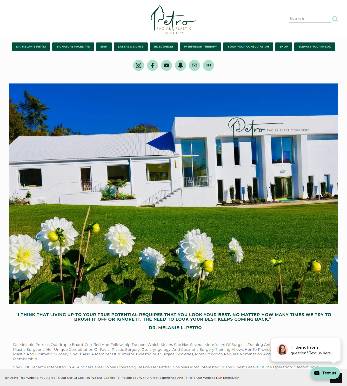 Petro Facial Plastic Surgery — Petro Facial Plastic Surgery website homepage (Vestavia Hills, AL)