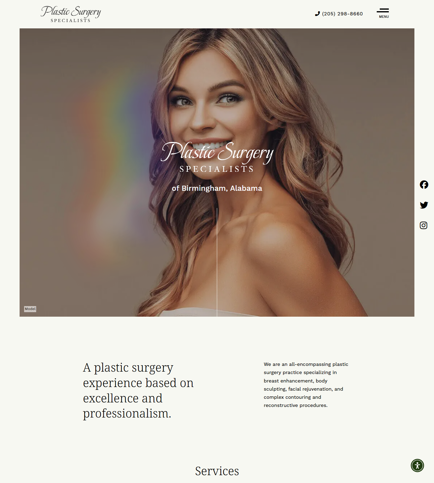 Plastic Surgery Specialists — Plastic Surgery Specialists website homepage (Vestavia Hills, AL)