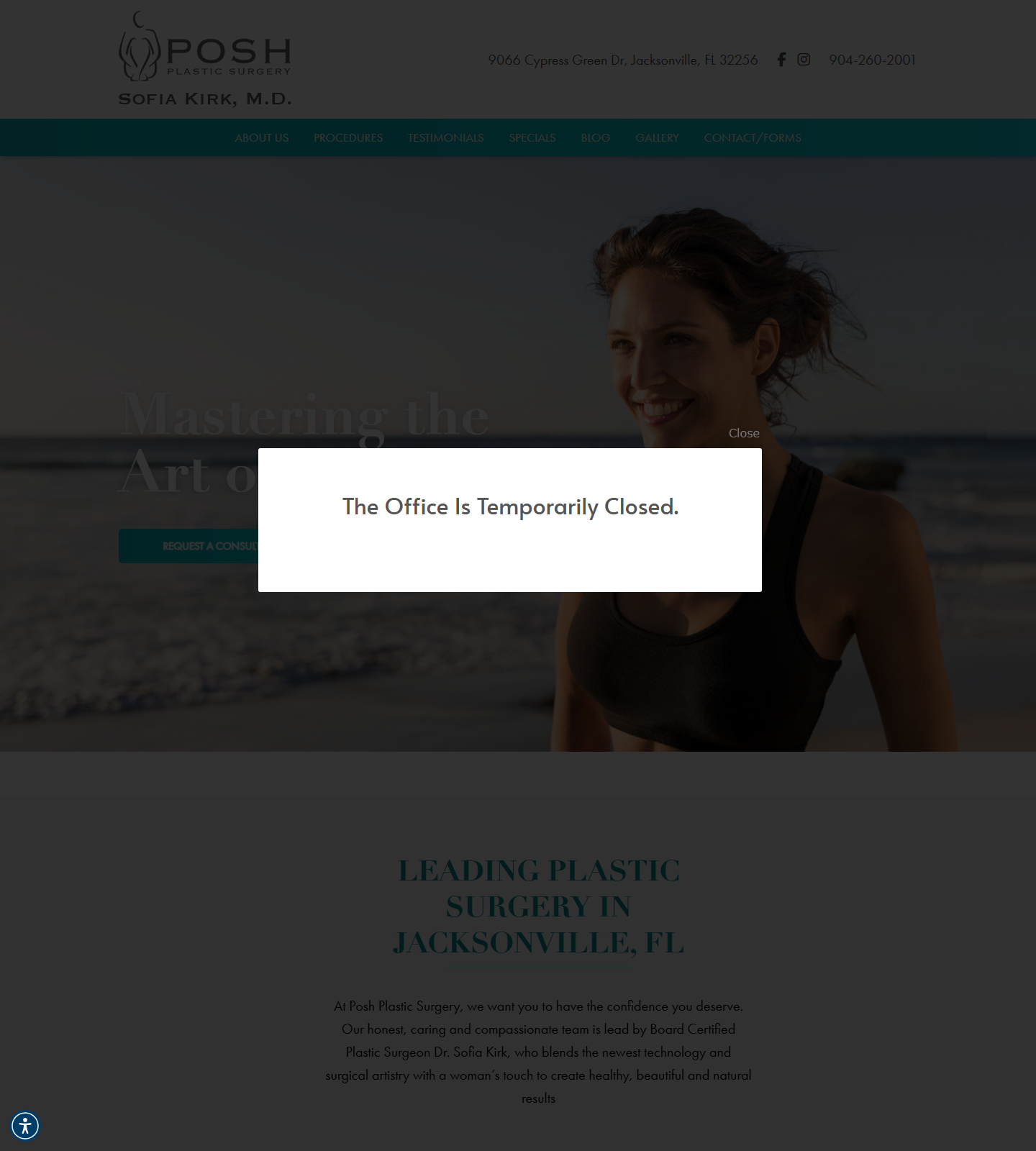 Posh Plastic Surgery — Posh Plastic Surgery website homepage (Jacksonville, FL)