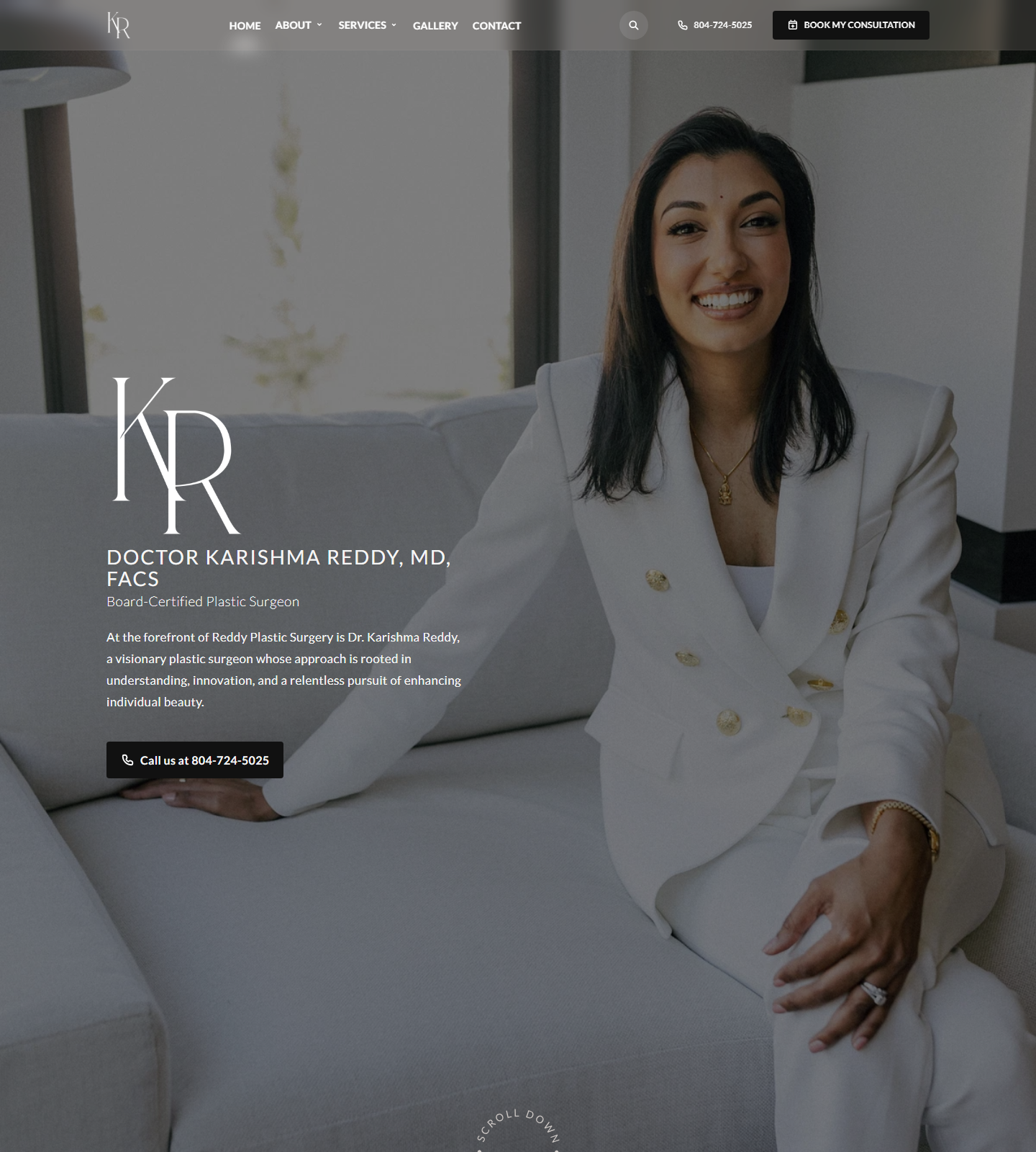 Reddy Plastic Surgery — Reddy Plastic Surgery website homepage (Midlothian, VA)