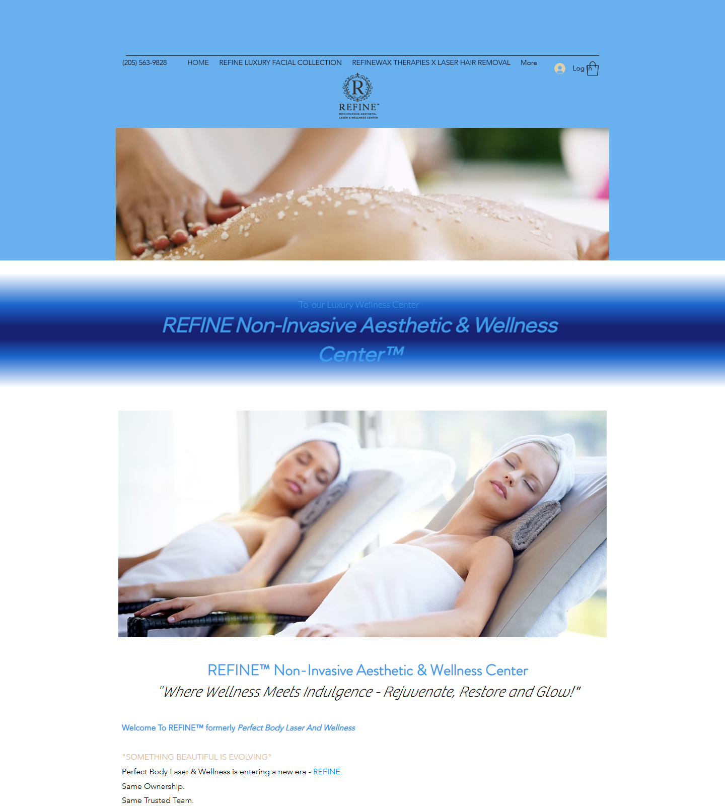 REFINE™️ Non-Invasive Aesthetic & Wellness Center — REFINE™️ Non-Invasive Aesthetic & Wellness Center website homepage (Homewood, AL)