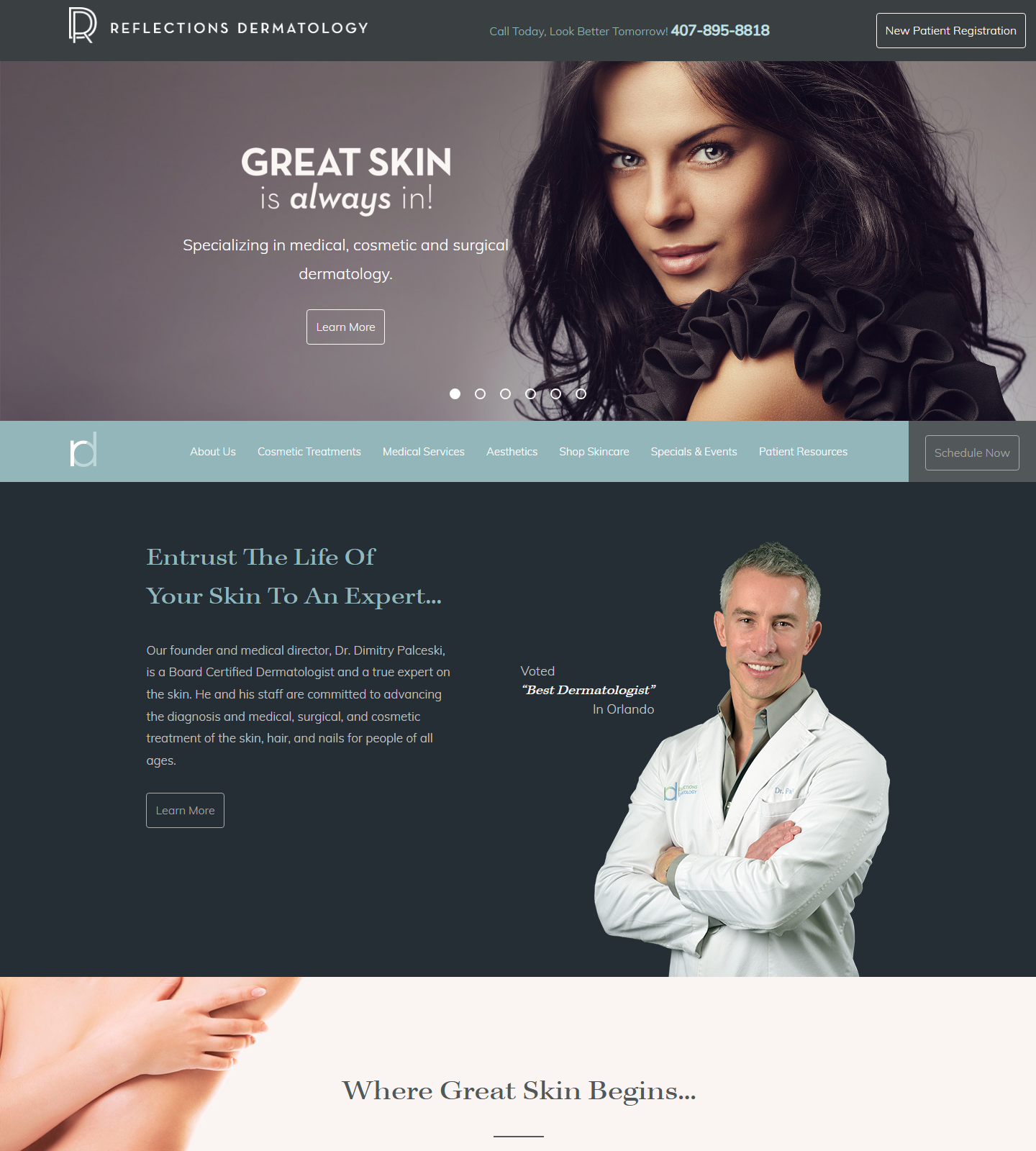 Reflections Dermatology - Baldwin Park — Reflections Dermatology - Baldwin Park website homepage (Orlando, FL)