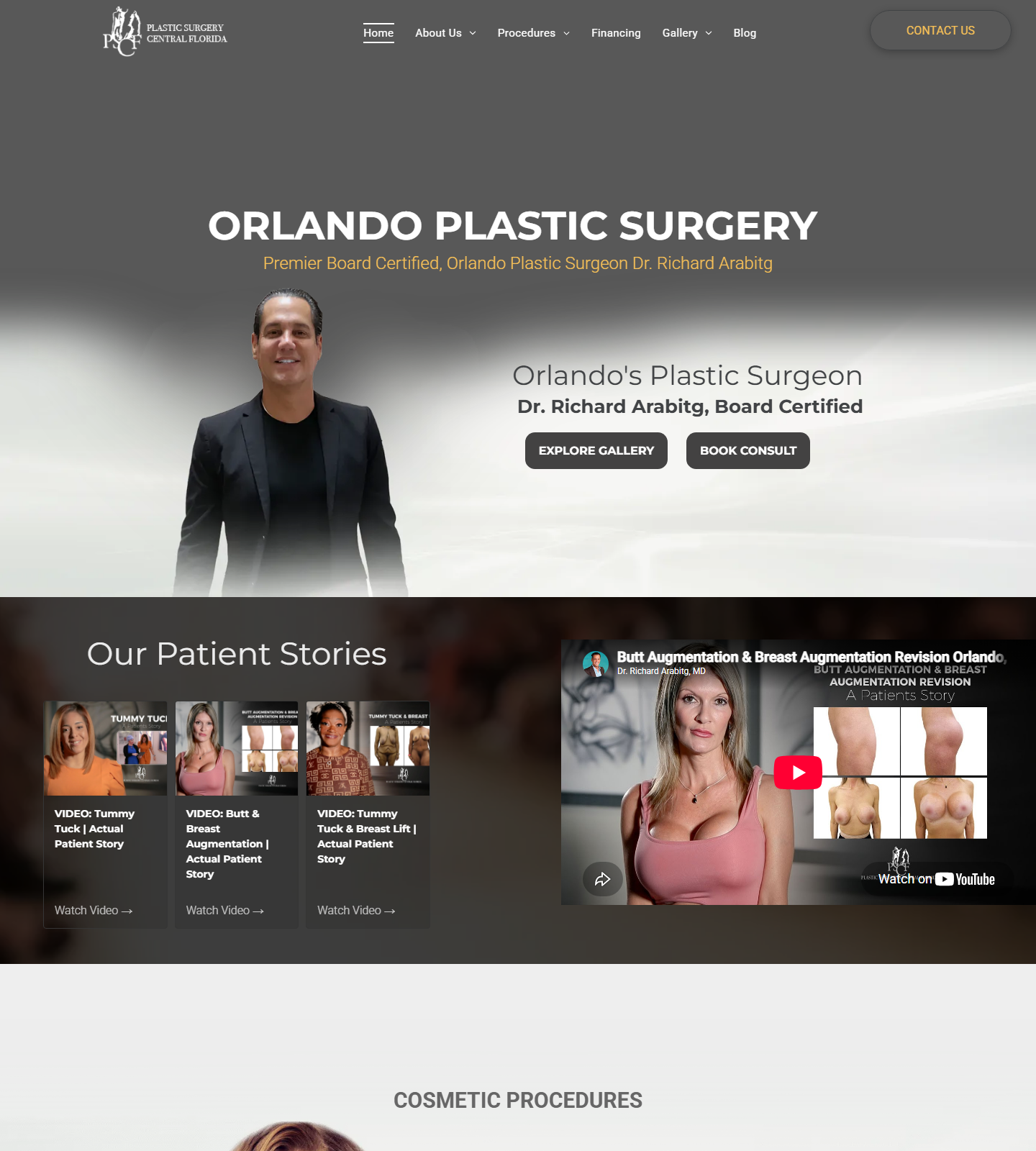 Richard Arabitg, MD — Richard Arabitg, MD website homepage (Orlando, FL)