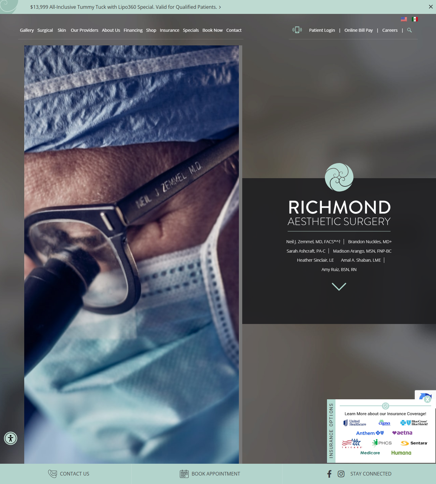 Richmond Aesthetic Surgery — Richmond Aesthetic Surgery website homepage (Richmond, VA)