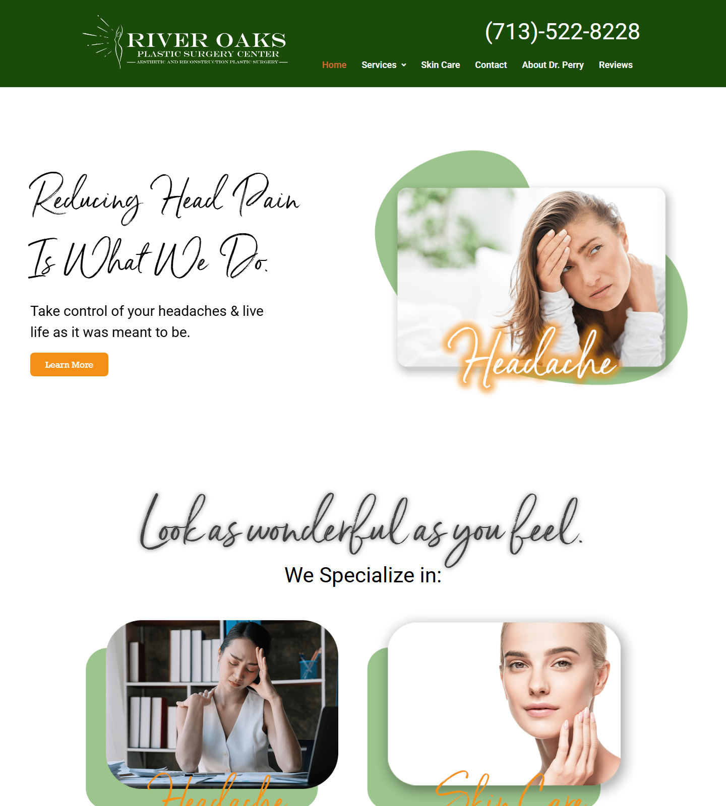 River Oaks Plastic Surgery Center - Dr. Carlton Perry — River Oaks Plastic Surgery Center - Dr. Carlton Perry website homepage (Houston, TX plastic & cosmetic surgery)