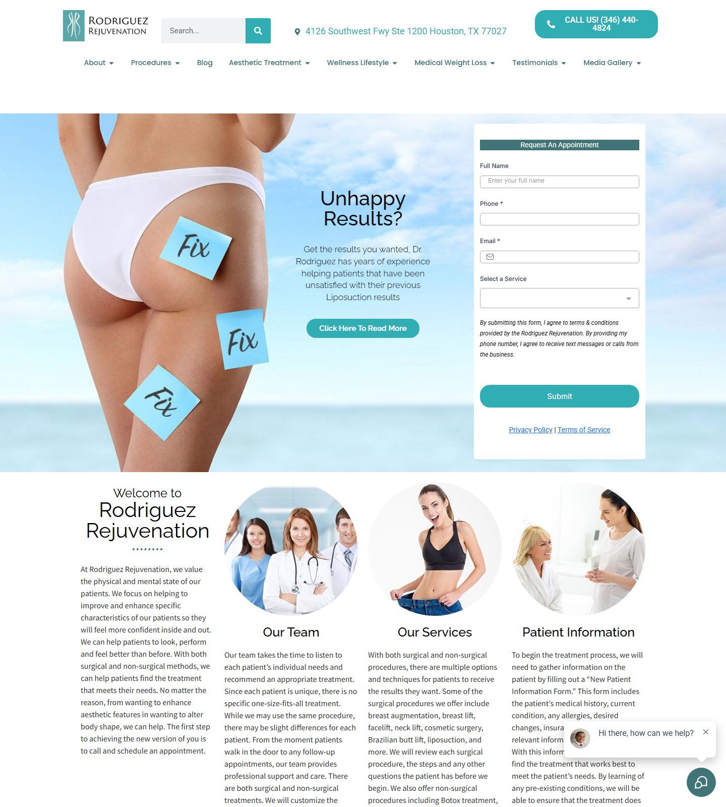 Rodriguez Rejuvenation — Rodriguez Rejuvenation website homepage (Houston, TX plastic & cosmetic surgery)