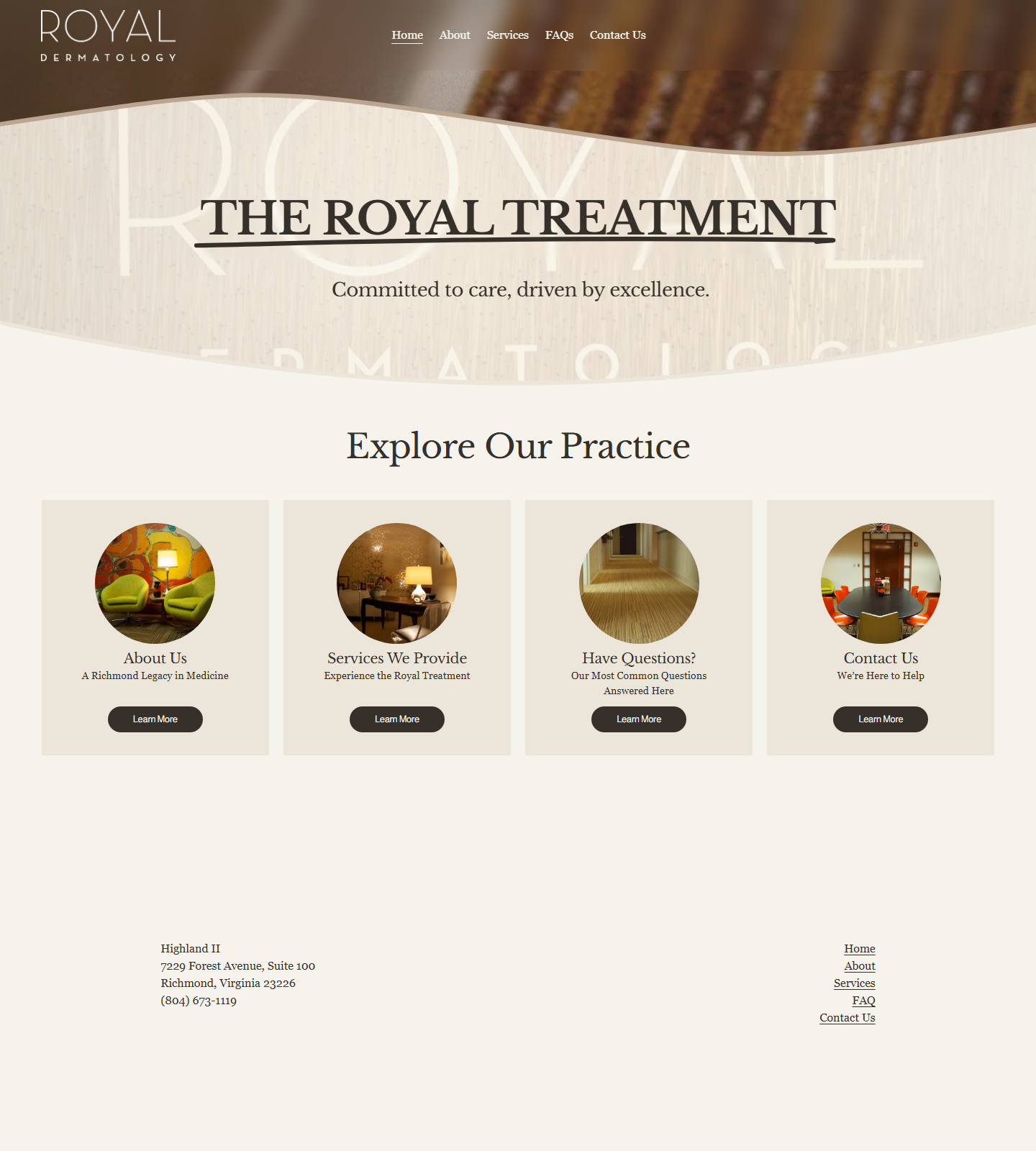 Royal Dermatology — Royal Dermatology website homepage (Richmond, VA)