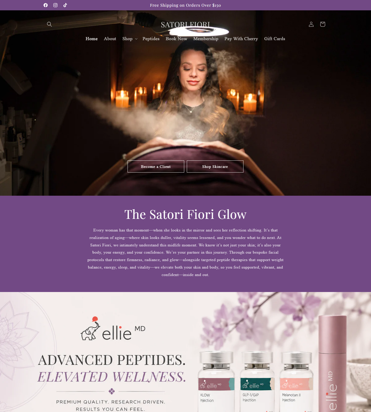 Satori Fiori Rejuvenation Skin Care Spa — Satori Fiori Rejuvenation Skin Care Spa website homepage (The Woodlands, TX plastic & cosmetic surgery)