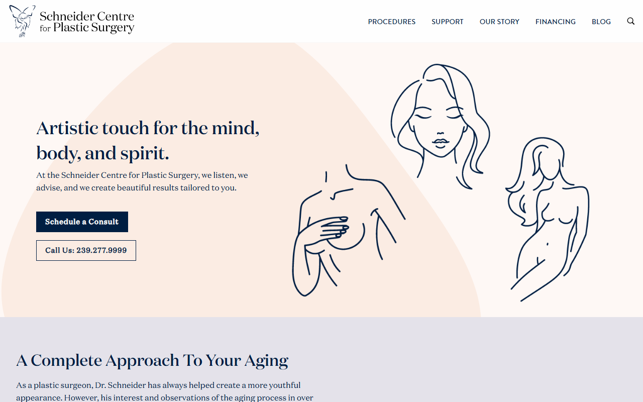 Dr. Marc Schneider — Schneider Centre for Plastic Surgery website homepage (Fort Myers, FL plastic & cosmetic surgery)