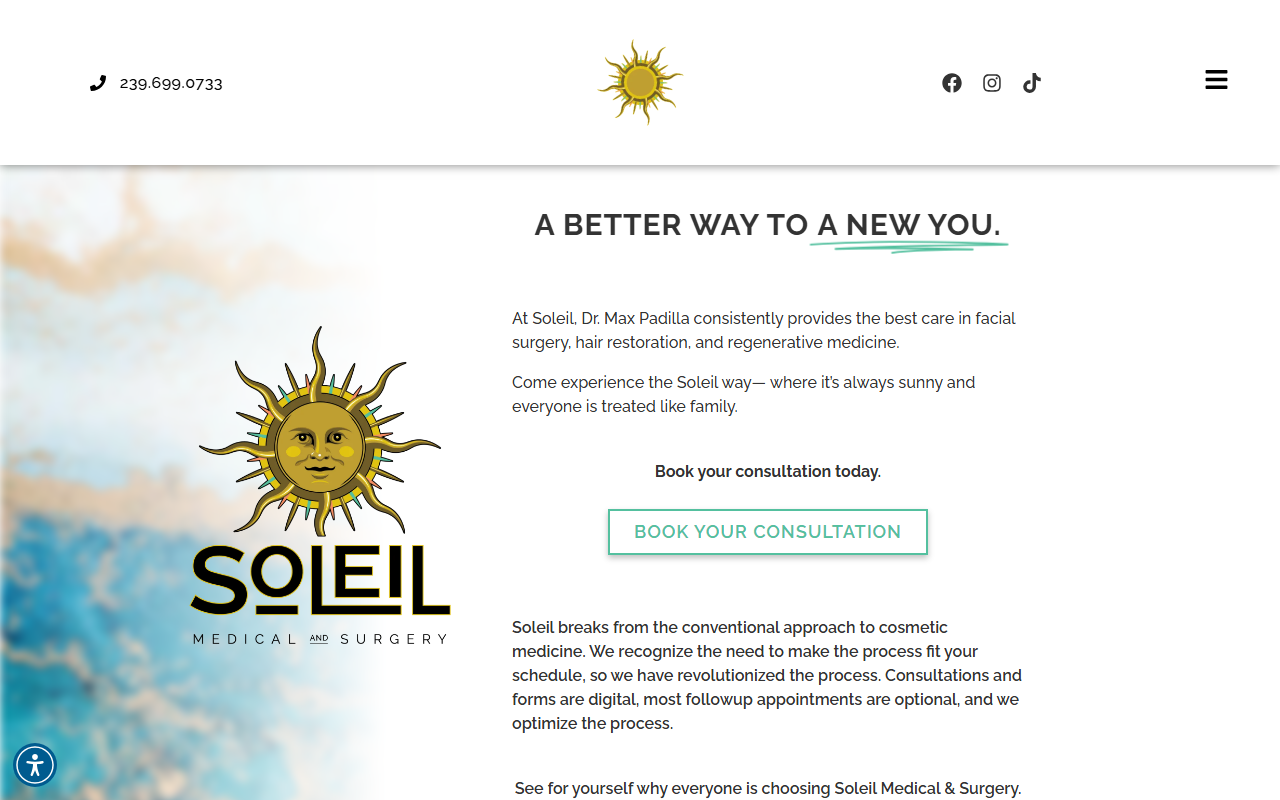 Maximilian R. Padilla, MD — Maximilian R. Padilla, MD website homepage (Fort Myers, FL plastic & cosmetic surgery)