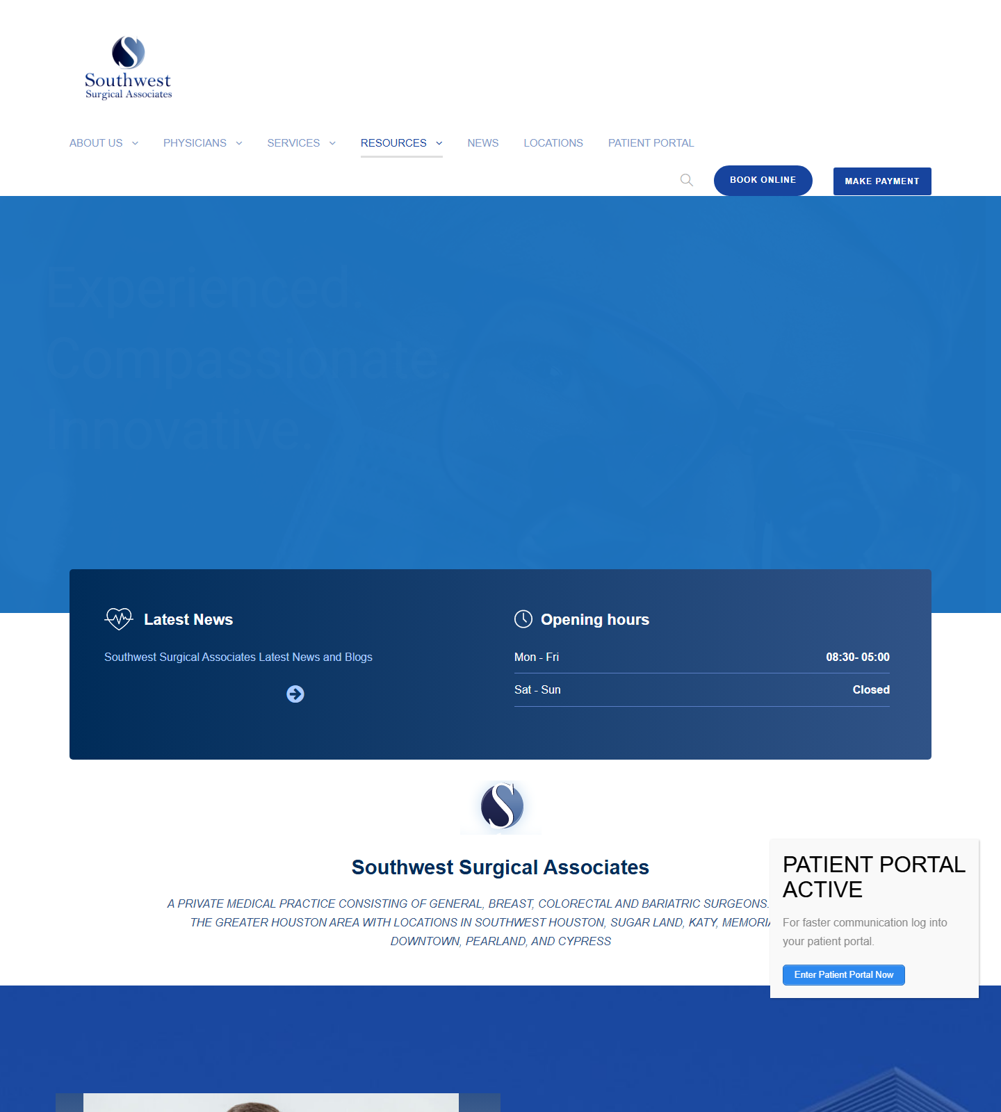 Southwest Surgical Associates — Southwest Surgical Associates website homepage (Sugar Land, TX plastic & cosmetic surgery)