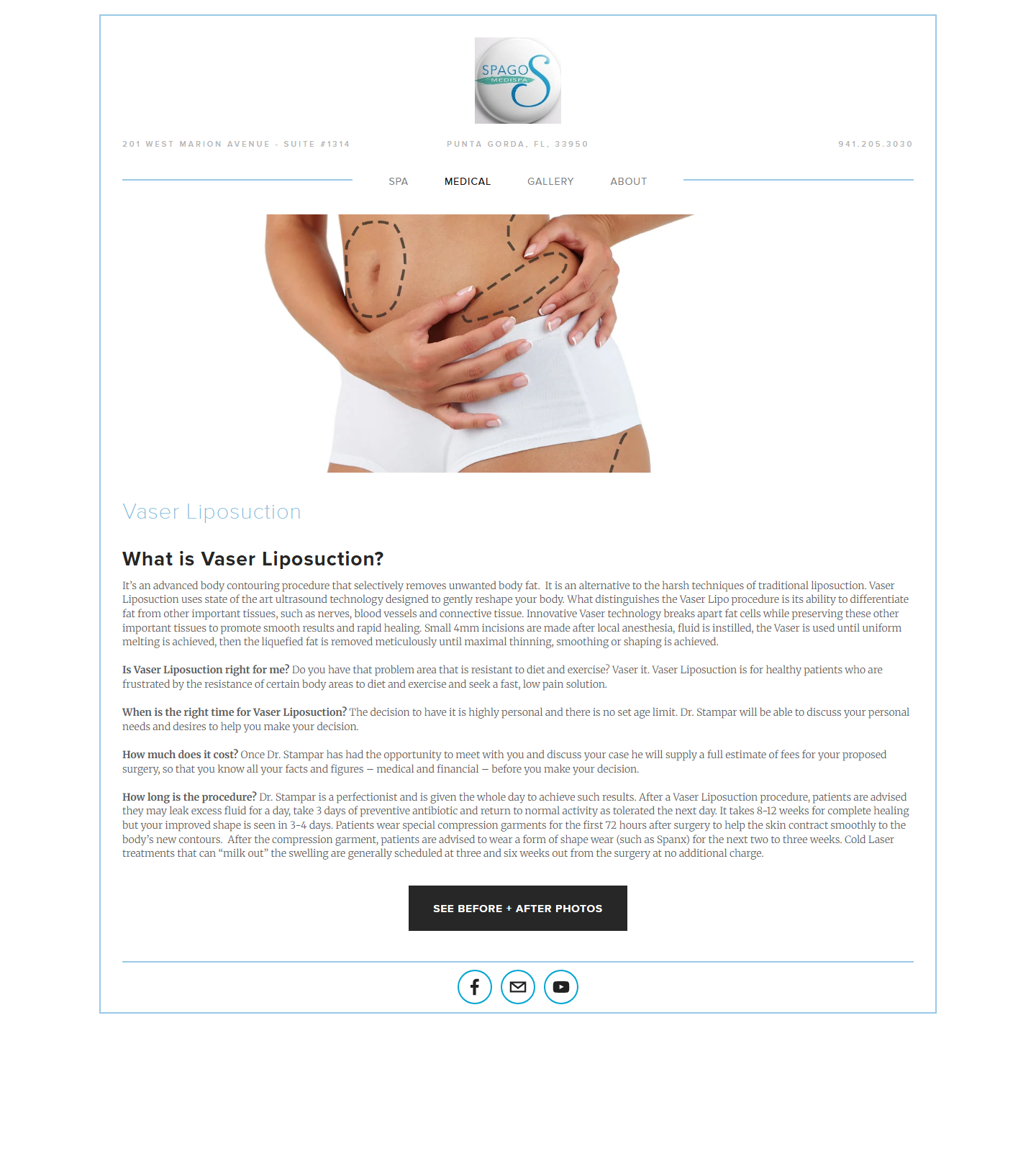 Spago Medispa — Spago Medispa website homepage (Punta Gorda, FL plastic & cosmetic surgery)