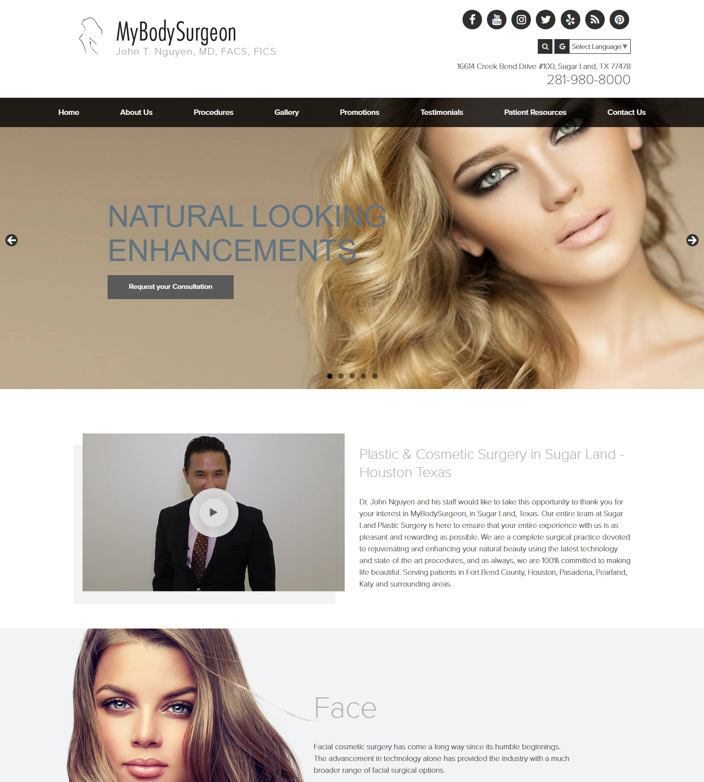Sugar Land Plastic Surgery — Sugar Land Plastic Surgery website homepage (Sugar Land, TX plastic & cosmetic surgery)
