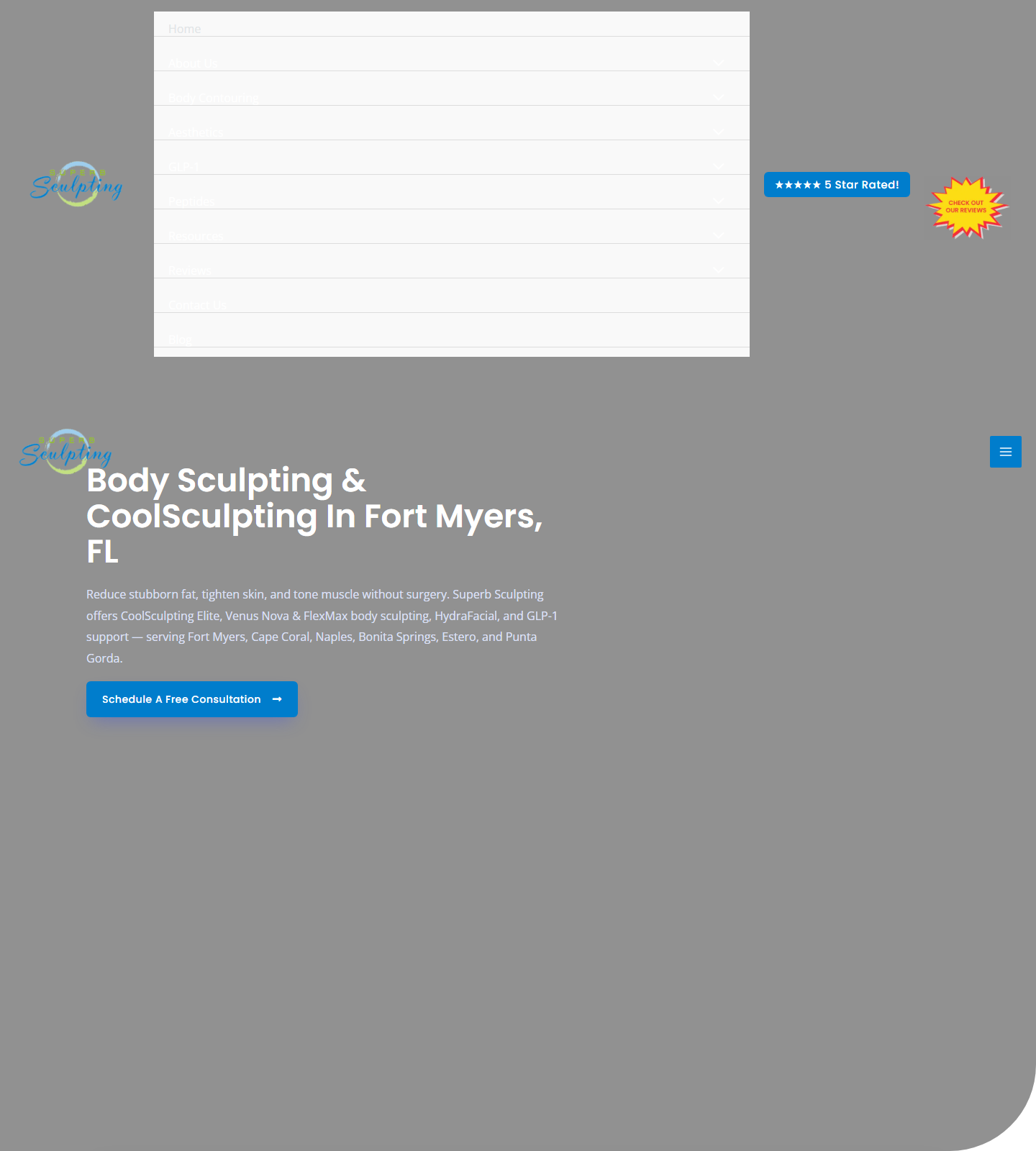 Superb Sculpting — Superb Sculpting website homepage (Fort Myers, FL plastic & cosmetic surgery)