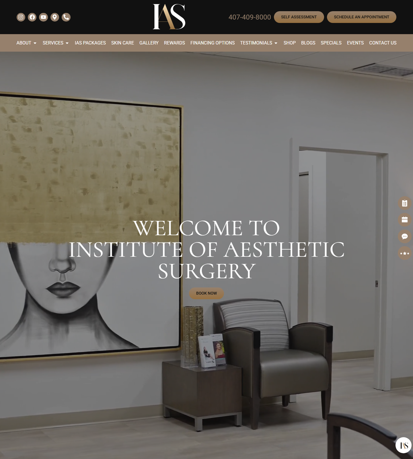 The Institute of Aesthetic Surgery — The Institute of Aesthetic Surgery | Winter Park website homepage (Winter Park, FL)