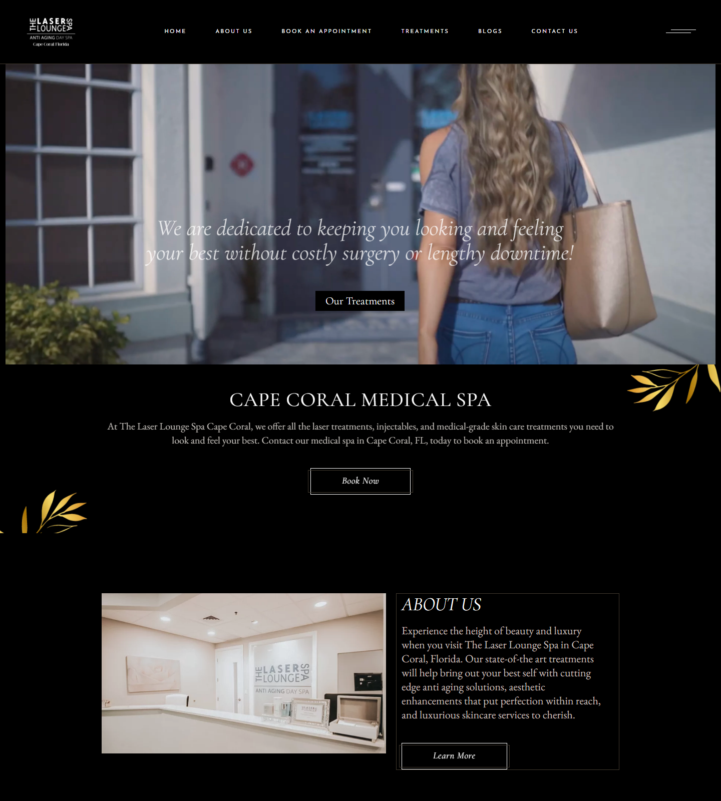 The Laser Lounge Spa Cape Coral — The Laser Lounge Spa Cape Coral website homepage (Cape Coral, FL plastic & cosmetic surgery)