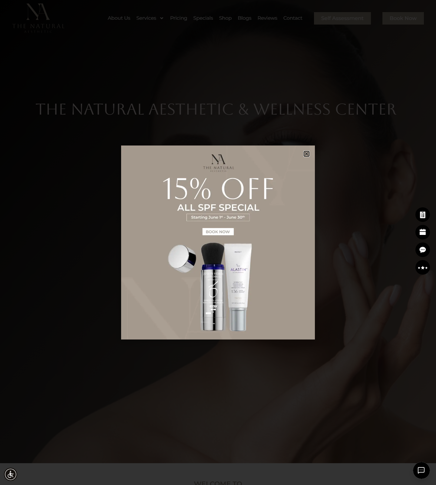 The Natural Aesthetic and Wellness Center — The Natural Aesthetic and Wellness Center website homepage (Houston, TX plastic & cosmetic surgery)