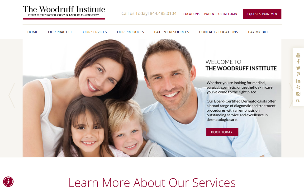Dr. Ernest Wu — The Woodruff Institute for Dermatology & Cosmetic Surgery website homepage (Bonita Springs, FL plastic & cosmetic surgery)