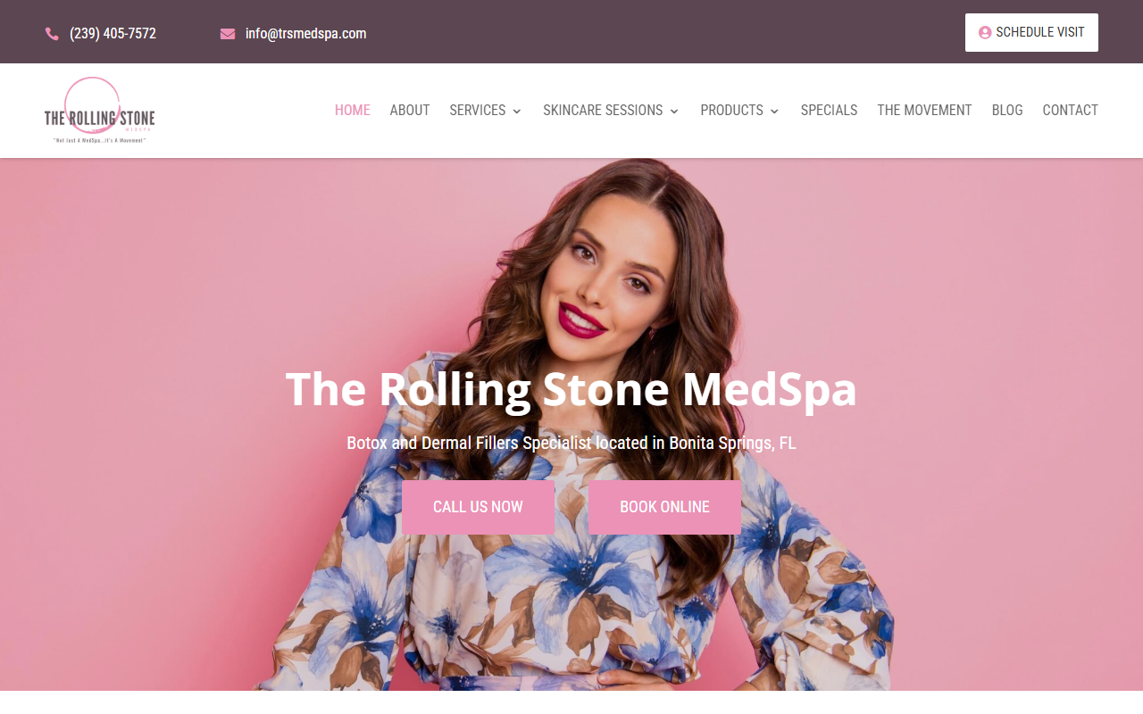 The Rolling Stone MedSpa — The Rolling Stone MedSpa website homepage (Bonita Springs, FL plastic & cosmetic surgery)