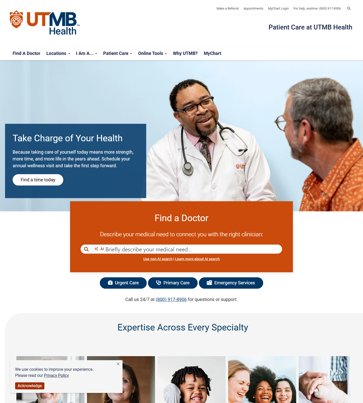 UTMB Health Dermatology, Town Center — UTMB Health Dermatology, Town Center website homepage (League City, TX plastic & cosmetic surgery)