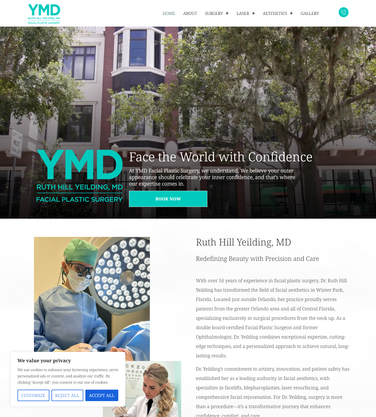 YMD Facial Plastic Surgery — YMD Facial Plastic Surgery website homepage (Winter Park, FL)